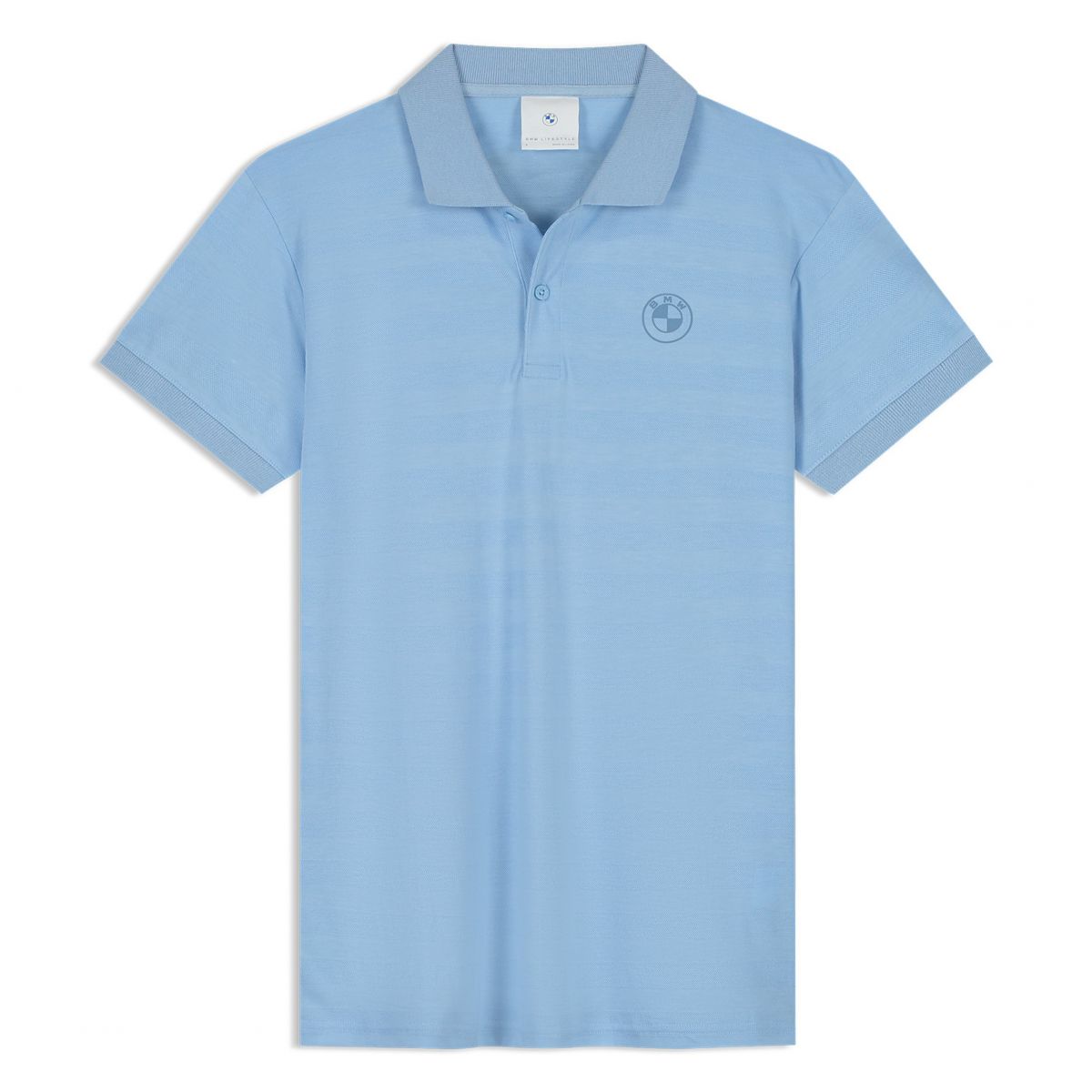 BMW條紋POLO衫藍